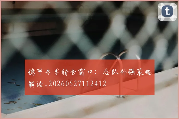 德甲冬季转会窗口：各队补强策略解读_20260527112412
